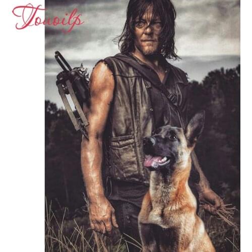 New arrival The Walking Dead Diamond painting dog crystal embroidery beads 5d full square round cross stitch kit handwork mosaic