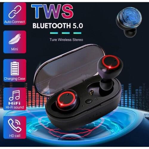 5.0 Bluetooth Earphone A2 Wireless HiFi Stereo Sport Waterproof Gamer Button Earplugs Control Earphone With Mic And Charging Box