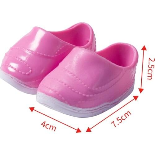 2021 New Fit 18 inch 43cm Baby New Born Doll Shoes Accessories Baby Pink Boots Sandals For Baby Birthday Gift