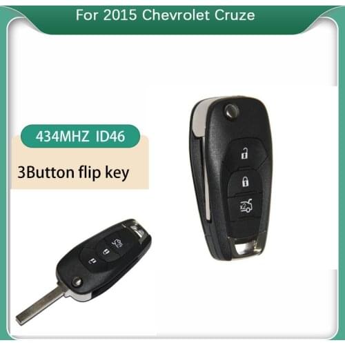 CN014038 3 button Remote Flip key For 2015 Chevrolet Cruze With 434MHZ ID46 Original PCB Key Control