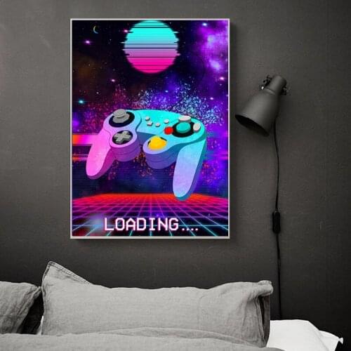 Cyberpunks Canvas Painting Posters and Prints Game Loading Wall Art Fashion Abstract Picture Boys Room Living Room Home Decor