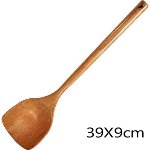 Wooden Shovel Spatula Wok Handcrafted Spoon Non Stick Cooking Scraper Rice Spoon Kitchen Cooking Utensils Baking Tools