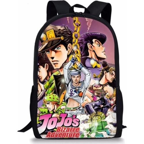 HALYUNASC Childrens' School Backpack Strange-Adventure Students School Bag Cartoon Anime Design Teenagers Book-Bags Mochila