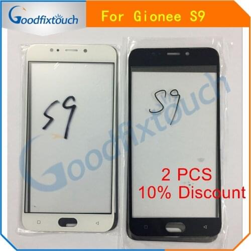 For Gionee S9 Front Screen Outer Glass Touch Outer Cover Panel Lens Replacement Parts Black/White