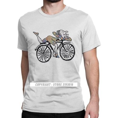 Classic Men T-Shirt Bicycle Day Albert Hofmann Awesome Cotton Tees Camisa Acid Blotter T Shirts O Neck Streetwear
