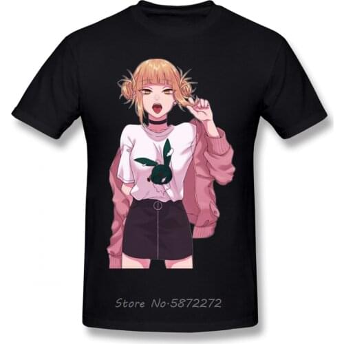 Harajuku Sugoi Toga Himiko My Hero Academia T-Shirt Anime Boku No Hero T Shirt Men Cotton Tees Harajuku