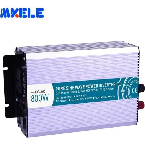 Inverter 800W Pure Sine Wave Solar Power Inverter DC 12V 24V 48V To AC 110V 220V Converter Transformer Power Supply