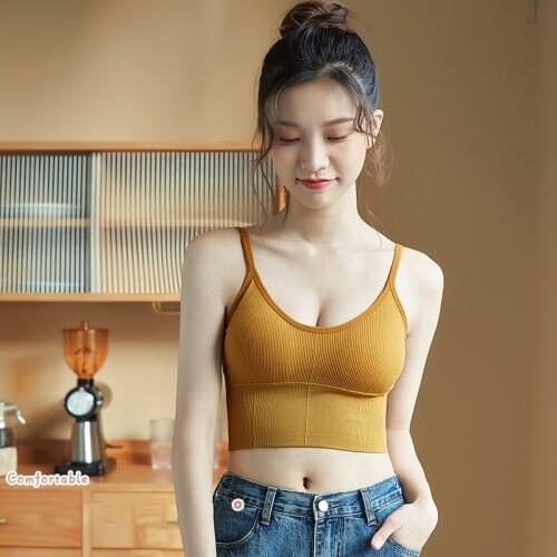 TFETTERS 2021 Crop Top Women U-shaped Back Bra Active Tube Top Women Aisy Pattern Sexy Lingerie Bra Sports Seamless Underwear