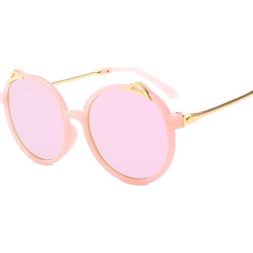 New Children Colors Geometry Shape Fashion Round Sunglasses Boys Girls Vintage Sunglasses UV Protection Classic Kids Eyewear
