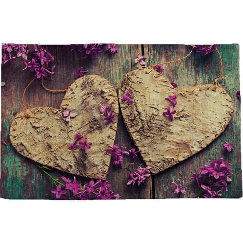 Love style pattern print linen placemat coasters disc pads bowl pad pot dining table mat coster heat insulation pad