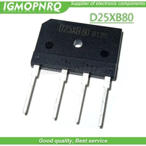 5pcs D25XB80 25XB80 800V 25A ZIP Bridge Rectifiers Bridge new original