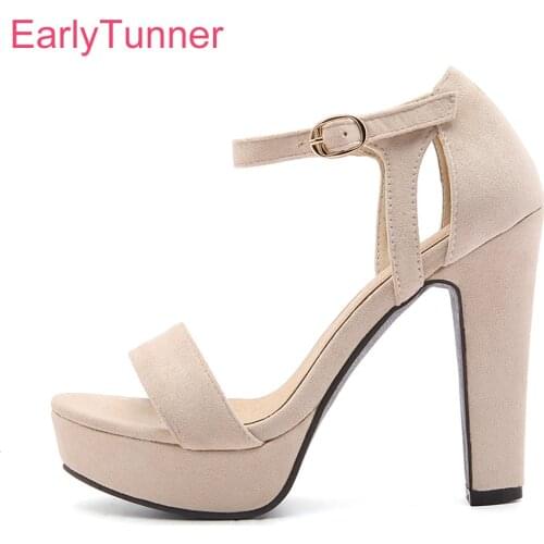 Brand New Hot Sexy Green Beige Women Platform Sandals Super Heels Black Lady Party Nude Shoes BKS35 Plus Big Small Size 10 31 43