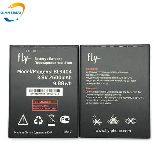 1Pcs BL9404 2600mAh Original High quality battery For FLY BL9404 Mobile phone