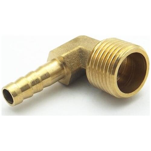 1/2" BSP Male Thread To 6/8/10/12/14/16/19mm Hose Barb Brass Elbow Pipe Fitting Connector Adapter