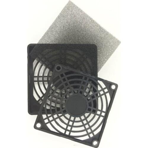 Plastic Black 80 *80mm Axial fan air filter cover Three in One slip-over Suit for 8cm series Fan