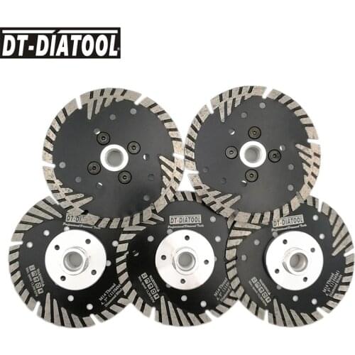 DT-DIATOOL 5pcs/pk 115mm/4.5inch Hot Pressed Diamond Turbo Blade Cutting Wheel For Stone & Concrete material Concrete Saw Blades