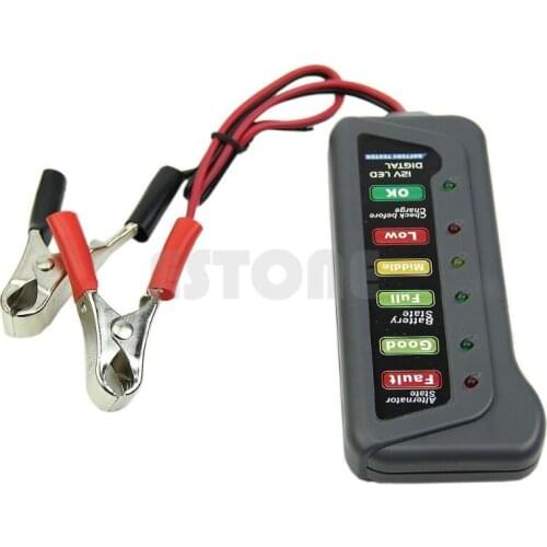 High Quality LED Digital Battery Alternator Tester For Car Motorcycle 12V