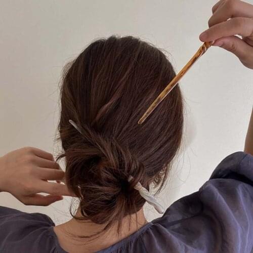 New 5 Colors Hair Sticks Acetate Headbands for Women Elegance Lady Hairpins Fashion Hair Clip Hair Accessories Headwear