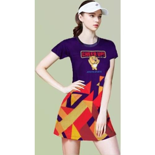 Badminton Womens Dress Short-sleeved Quick Dry Sports Plus Size Table Tennis Uniform