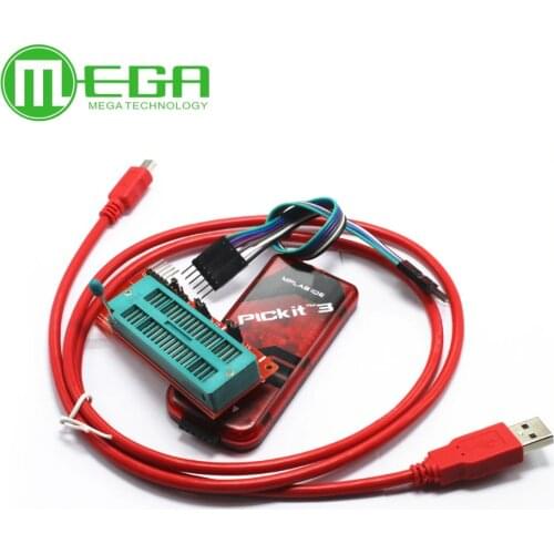 1set PICKIT3 Programmer Offline Programming PIC Microcontroller Chip Monopoly+PIC Programmer adapter seat