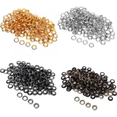 100 Sets 8mm Grommet Kit Metal Eyelets Rivets Brass Eyelet Shoes Bag Clothes Accessories