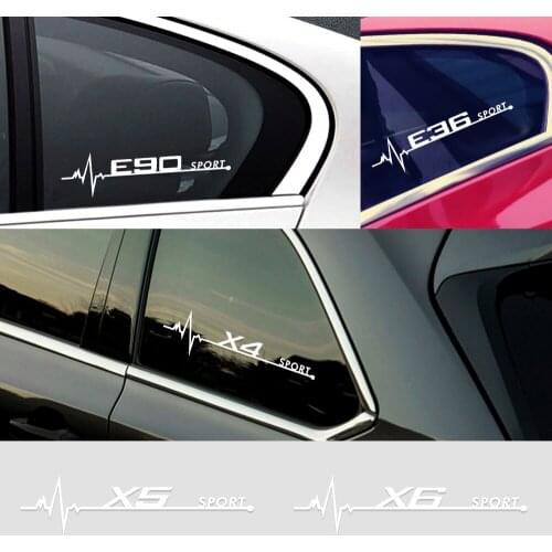 2PCS Car Side Window Body Sticker Decals For BMW E28 E30 E34 E36 E39 E46 E52 E53 E60 E61 E62 E70 X1 X2 X3 X4 X5 decoration
