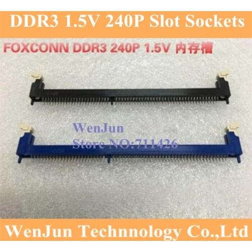 20pcs For Foxconn DDR3 1.5V Connectors Desktop Memory Slot Sockets 240PIN Nodel