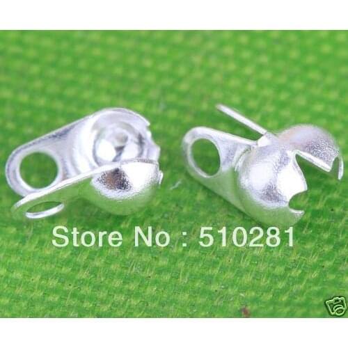 2000pcs/lot 2mm SILVER tone jewelry crimp beads end beads hot on sale