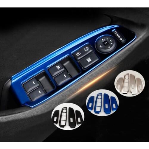 4pcs for KIA K3 2012-2018 Stainless steel Glass lifting Door plank Armrest panel Protective paste Decorative frame