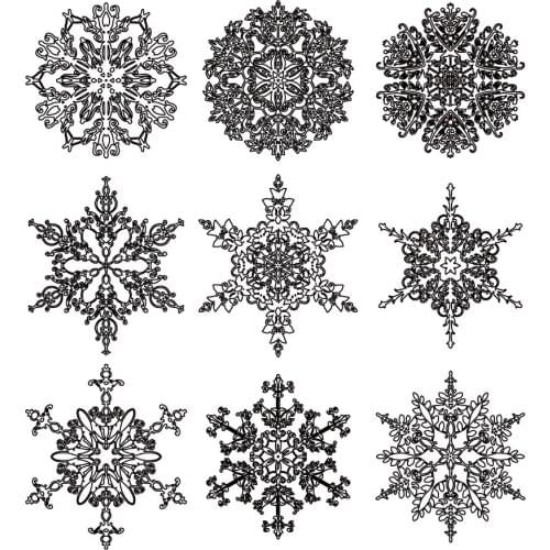 AZSG Christmas Snowflake Clear Stamps For DIY Scrapbooking/Card Making/Album Decorative Silicone Stamp Crafts