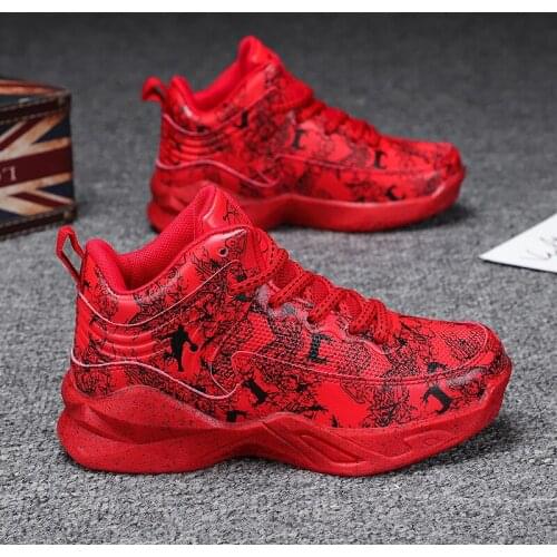 Brand Boys Basketball Shoes Non-slip Boys Kids Sneakers Top Children Sport Shoes Boots Unisex Boy Girl Child Trainer Basket New