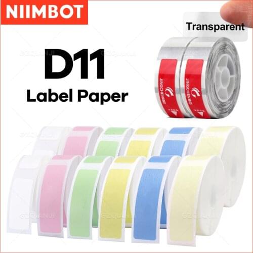 D11 Label Printer Paper Group Package Transparents White Color Label Papers Sticker Paper Replacement