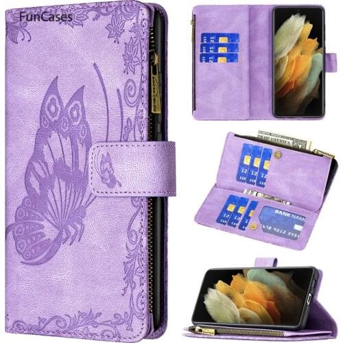 Holder Cases For coque Samsung Galaxy S21 Ultra Carcasa Colorful Mobile Cover sFor Samsung estuche S21 Ultra 5G Book Flip Pouch