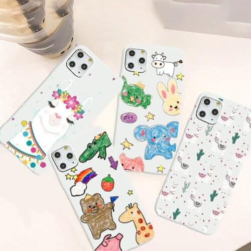 Cute Bear Cartoon Rabbit Animal Phone Case For iphone 12 Pro Max 12 Mini 11 Pro XR XS Max X 7 8 Plus Soft TPU Lovely Back Cover