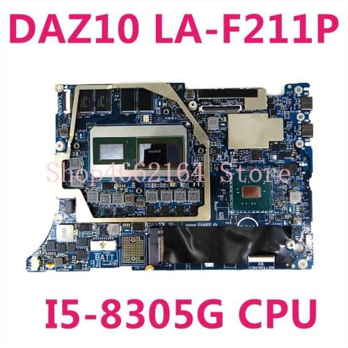CN 05MJK3 05MJK3 5MJK3 For Dell OEM XPS 15 (9575) 2-in-1 Motherboard I5-8305G CPU DAZ10 LA-F211P Laptop motherboard 100%Tested