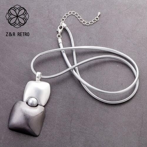 Silver Color Long Necklaces Women Simple Bead Chain Statement Necklaces Wholesale Sweater Clothes Accessories For Birthday Party