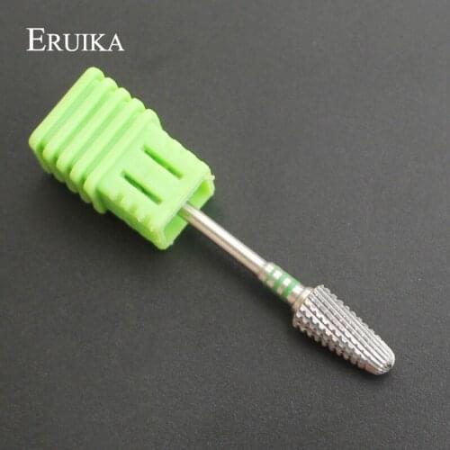 ERUIKA 1pc Tungsten Carbide Nail Drills Bits 3/32" Shark Hand Milling Cutter Electric Manicure Nail Clean Burr Polish Accessory