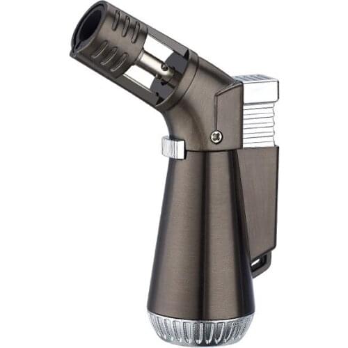Long Elbow Direct Punching Butane Gas Lighter Metal Windproof Small Spray Gun Welding Gun Stainless Steel