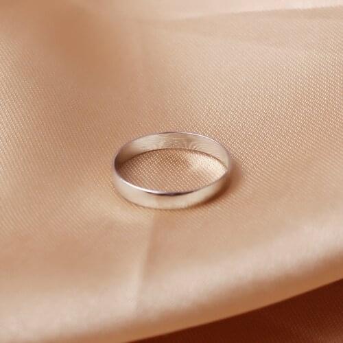 New Girl Fashion Silver Plated Love Simple Smooth Ring For Women Finger Anillos Bijoux Anel Engagement Wedding Jewelry Xmas Gift