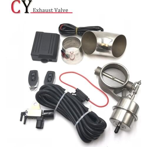Exhaust Control Valve Set With Vacuum Actuator Cutout 51mm 63mm 76mm Pipe CLOSE STYLE with Wireless Remote Controller