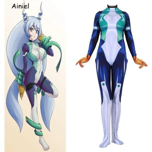 Anime My Hero Academia Nejire Hado Cosplay Costume Spandex Bodysuit Suit Jumpsuit Zentai Halloween Costume for Unisex Women Kids