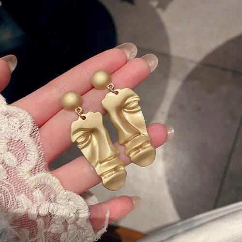 Ms Abstract Metal Earrings Europe And The United States Exaggerated Personality Restoring Ancient Ways Hanging Earrings