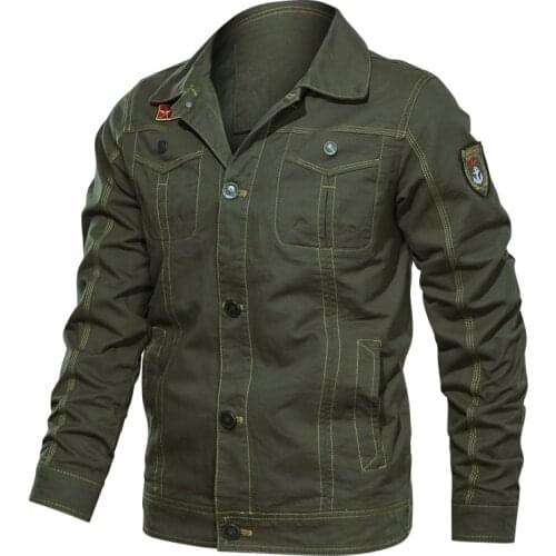 Men Jacket Denim Military Man Jacket 100% Cotton Button Vintage Coat Outdoor Tooling Bargains American Casual Wear Drop Shipping