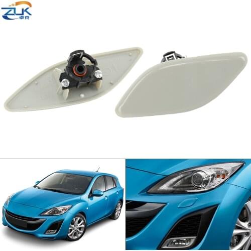 ZUK Headlight Washer Nozzle Cover Headlamp Water Spray Jet Cap Lid For Mazda 3 BL 2009 2010 2011 2012 2013 BBP3-518G1 BBP3-518H1