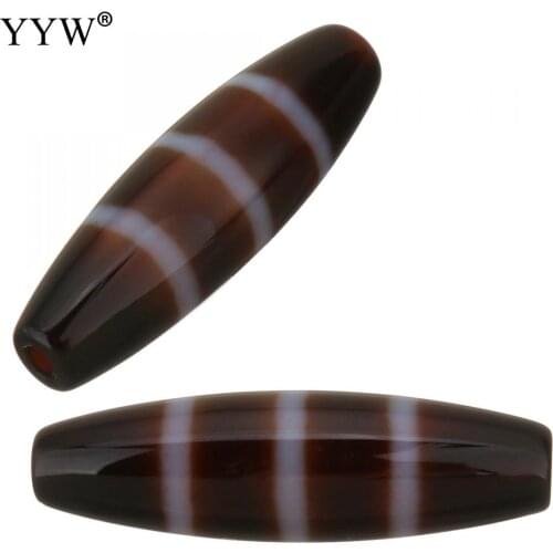 Natural Tibetan Agata Onyx Dzi Beads Buddhism Beads for DIY Jewelry Making Ji Beads Buddhist Lucky 38x12x12mm 2.5mm Sold By Pc