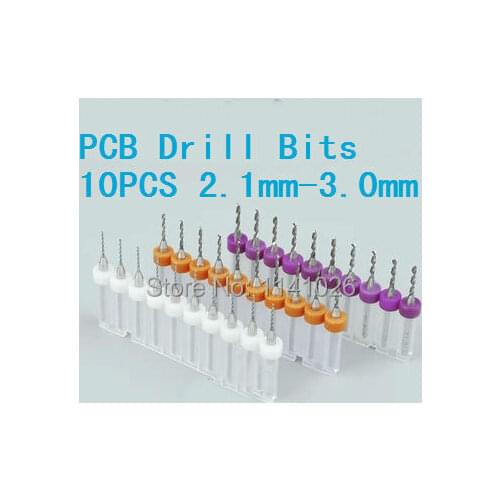 New 2.1mm to 3.0mm Drill PCB Print Circuit Board Bits,PCB CNC Bits Milling Machine,mini bits,Free Shipping