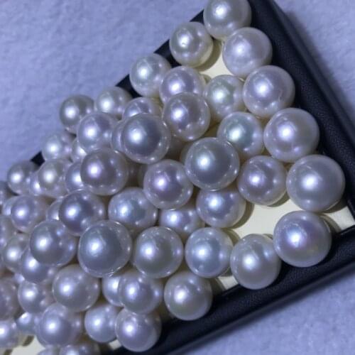 Wholesale 11-12mm Freshwater Natural Real Loose Round Shape Pearls, Fashion DIY Necklace Earrings Bracelet Ring Brooch Accessory