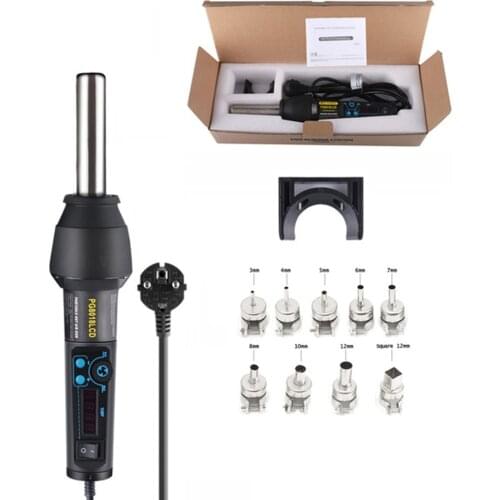 PG8018LCD 650W LCD Adjustable Electronic Heat Hot Air Gun Desoldering Soldering Station IC SMD BGA + Nozzle 8858 650W