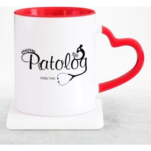 Personalized Professional Pathologist Red Heart Mug Cup