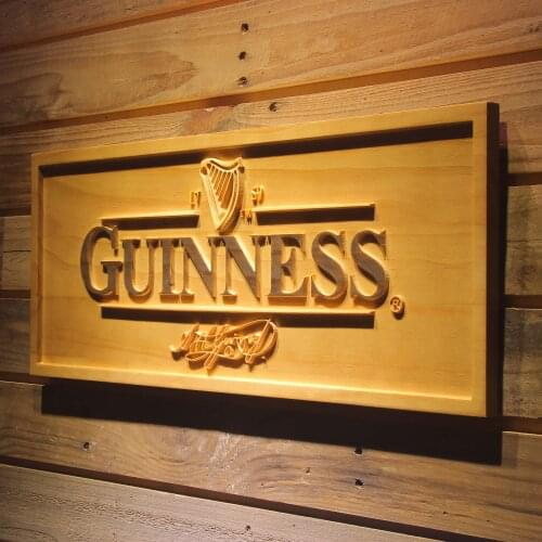 GUINNESS Ale Beer 3D Wooden Signs